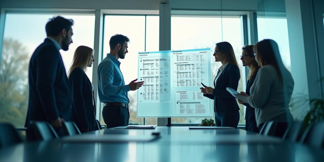 Team collaborating on global resource strategy